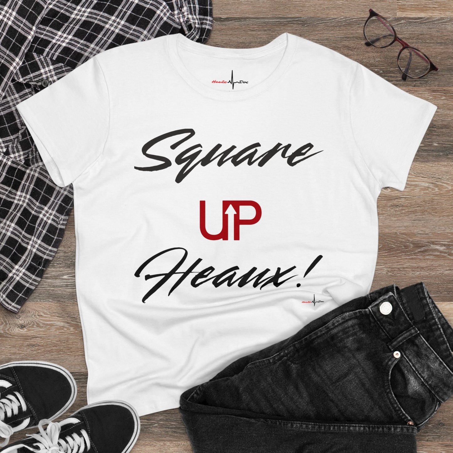 Square UP ! Haute Doc Women's Midweight Cotton Tee